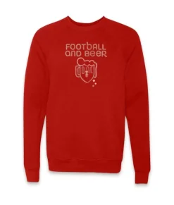 Hot Nayked Apparel Men'S Ridiculously Soft Fleece Graphic Pullover Sweatshirt | Football And Beer