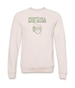 Hot Nayked Apparel Men'S Ridiculously Soft Fleece Graphic Pullover Sweatshirt | Football And Beer