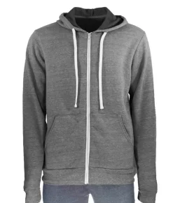 Fashion Nayked Apparel Men'S Ridiculously Soft Fleece Full-Zip Hoodie