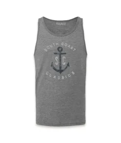 Sale Nayked Apparel Men'S Ridiculously Soft Graphic Lightweight Tank Top | Sc Anchor