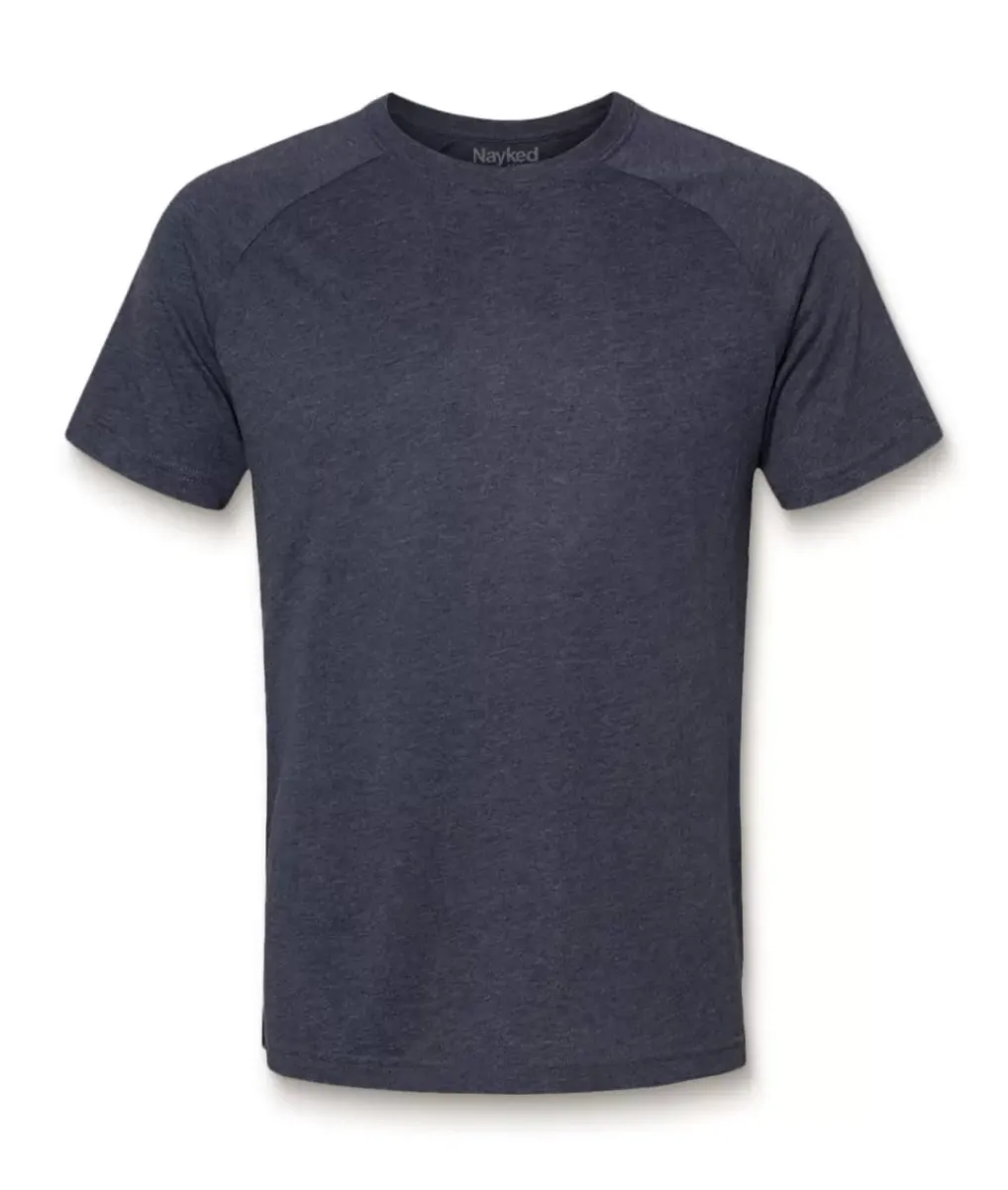 Hot Nayked Apparel Men'S Ridiculously Soft Heather Raglan T-Shirt