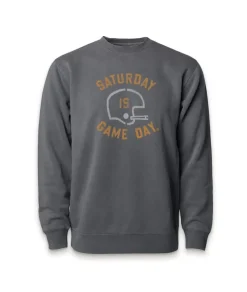 Best Nayked Apparel Men'S Ridiculously Soft Heavyweight Fleece Graphic Pullover Sweatshirt | Saturday Is Game Day