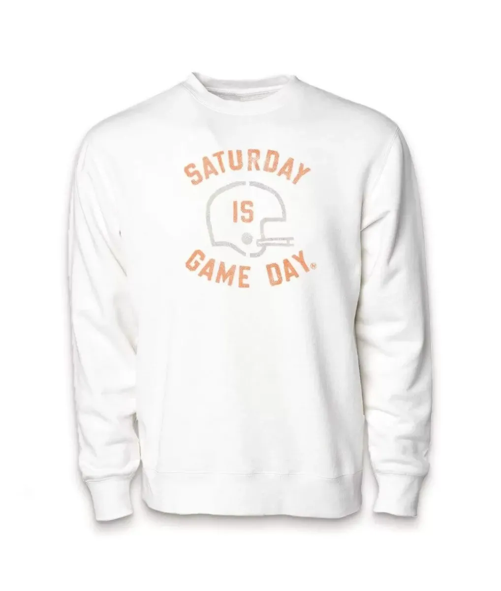 Best Nayked Apparel Men'S Ridiculously Soft Heavyweight Fleece Graphic Pullover Sweatshirt | Saturday Is Game Day