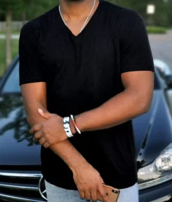 Sale Nayked Apparel Men'S Ridiculously Soft Lightweight V-Neck T-Shirt | Classic