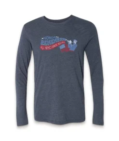 Fashion Nayked Apparel Men'S Ridiculously Soft Lightweight Long Sleeve Graphic Crew Shirt | Honor And Remember