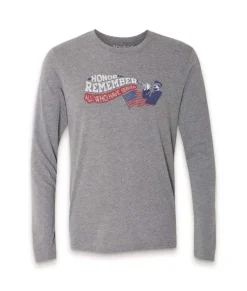 Fashion Nayked Apparel Men'S Ridiculously Soft Lightweight Long Sleeve Graphic Crew Shirt | Honor And Remember