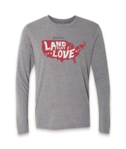 Outlet Nayked Apparel Men'S Ridiculously Soft Lightweight Long Sleeve Graphic Tee | Land That I Love