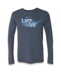 Outlet Nayked Apparel Men'S Ridiculously Soft Lightweight Long Sleeve Graphic Tee | Land That I Love