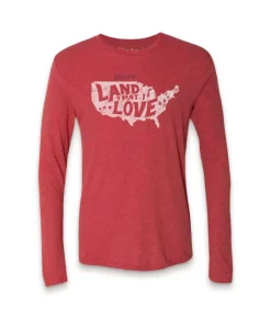 Outlet Nayked Apparel Men'S Ridiculously Soft Lightweight Long Sleeve Graphic Tee | Land That I Love