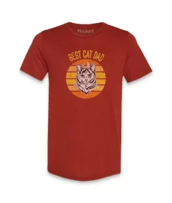 Hot Nayked Apparel Men'S Ridiculously Soft Lightweight Graphic Tee | Best Cat Dad