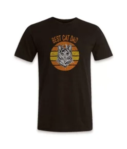 Hot Nayked Apparel Men'S Ridiculously Soft Lightweight Graphic Tee | Best Cat Dad