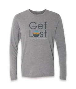 Online Nayked Apparel Men'S Ridiculously Soft Lightweight Long Sleeve Graphic Tee | Get Lost