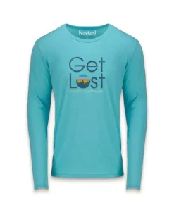 Online Nayked Apparel Men'S Ridiculously Soft Lightweight Long Sleeve Graphic Tee | Get Lost
