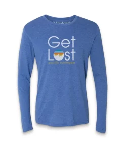 Online Nayked Apparel Men'S Ridiculously Soft Lightweight Long Sleeve Graphic Tee | Get Lost