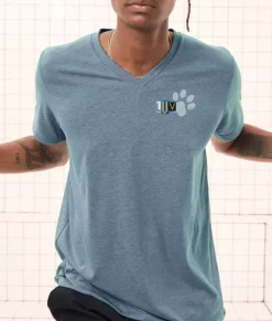 Discount Nayked Apparel Men'S Ridiculously Soft Lightweight V-Neck Graphic Tee | Luv Paw Print