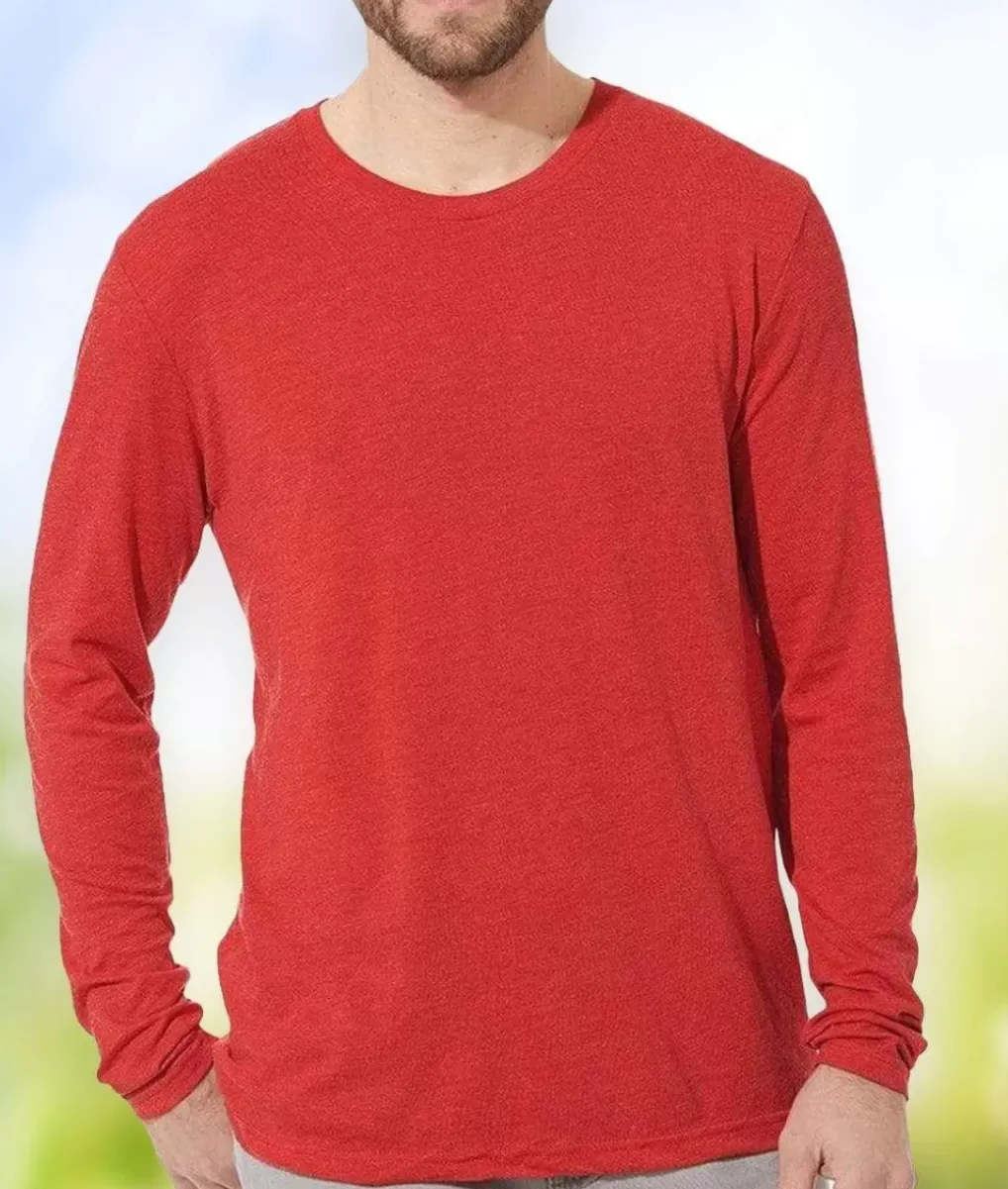 Best Nayked Apparel Men'S Ridiculously Soft Lightweight Long Sleeve Crew Shirt