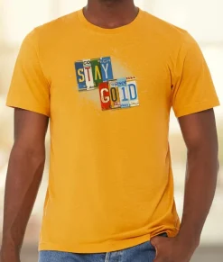 Clearance Nayked Apparel Men'S Ridiculously Soft Lightweight Graphic Tee | Stay Gold