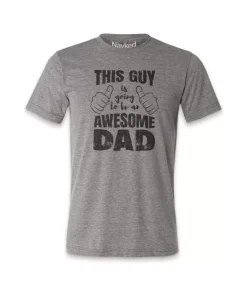 New Nayked Apparel Men'S Ridiculously Soft Lightweight Graphic Tee | Awesome Dad-To-Be