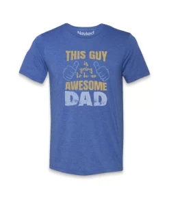 New Nayked Apparel Men'S Ridiculously Soft Lightweight Graphic Tee | Awesome Dad-To-Be