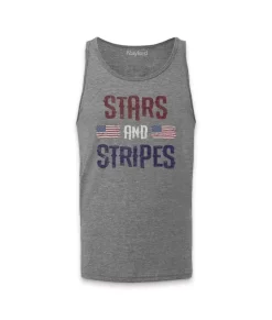 Fashion Nayked Apparel Men'S Ridiculously Soft Lightweight Graphic Tank | Stars & Stripes