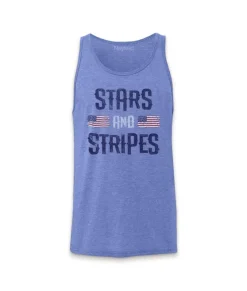 Clearance Nayked Apparel Men'S Ridiculously Soft Lightweight Graphic Tank | Stars & Stripes