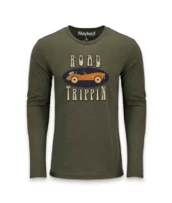Discount Nayked Apparel Men'S Ridiculously Soft Lightweight Long Sleeve Graphic Tee | Road Trippin