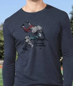 Best Nayked Apparel Men'S Ridiculously Soft Lightweight Long Sleeve Graphic Tee | Sunday Funday