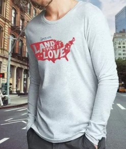 Online Nayked Apparel Men'S Ridiculously Soft Lightweight Long Sleeve Graphic Tee | Land That I Love