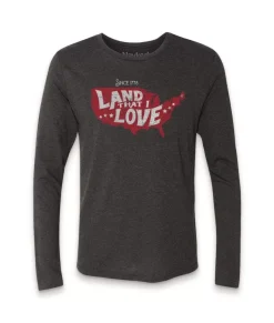 Online Nayked Apparel Men'S Ridiculously Soft Lightweight Long Sleeve Graphic Tee | Land That I Love