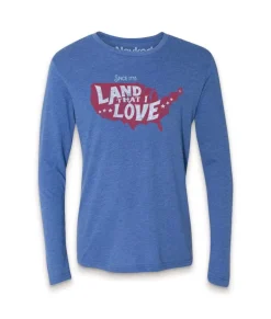 Online Nayked Apparel Men'S Ridiculously Soft Lightweight Long Sleeve Graphic Tee | Land That I Love