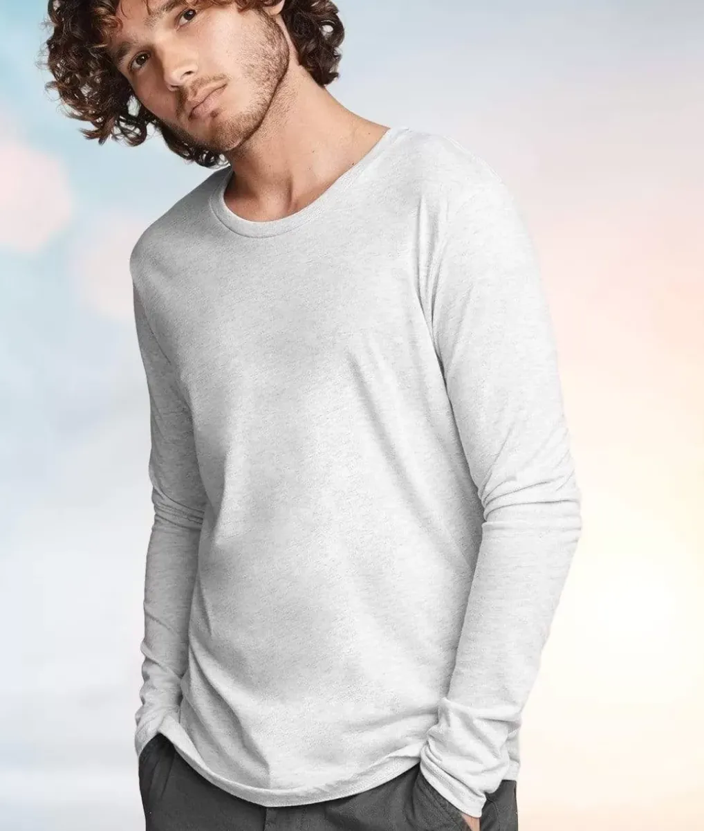 Clearance Nayked Apparel Men'S Ridiculously Soft Lightweight Long Sleeve Crew Shirt