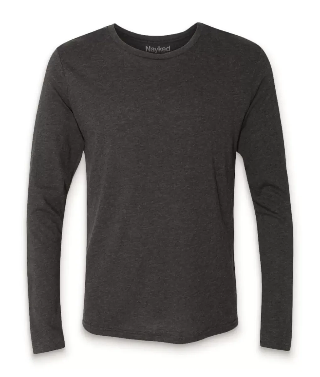 Clearance Nayked Apparel Men'S Ridiculously Soft Lightweight Long Sleeve Crew Shirt
