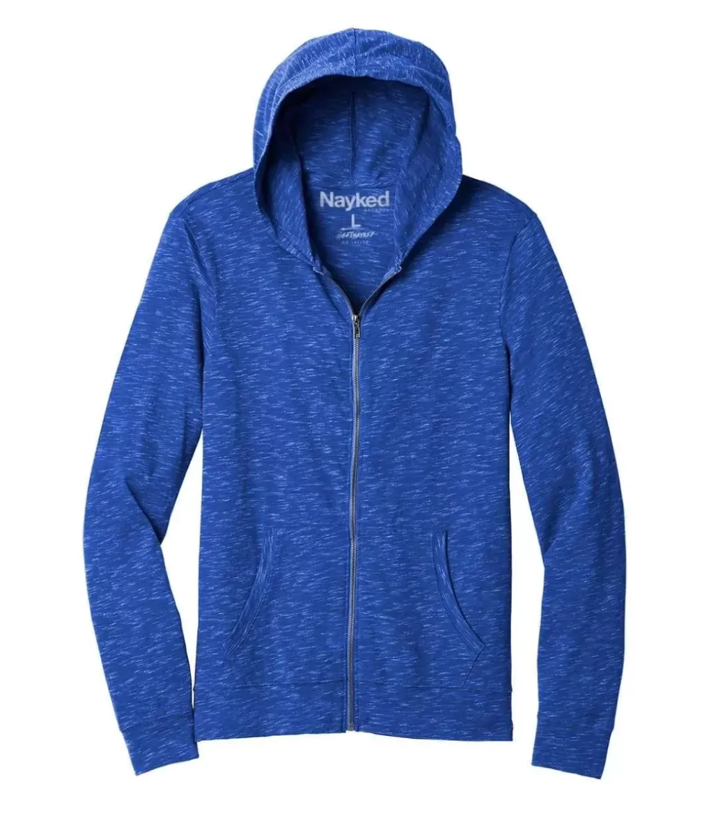 Sale Nayked Apparel Men'S Ridiculously Soft Lightweight Full-Zip Hoodie