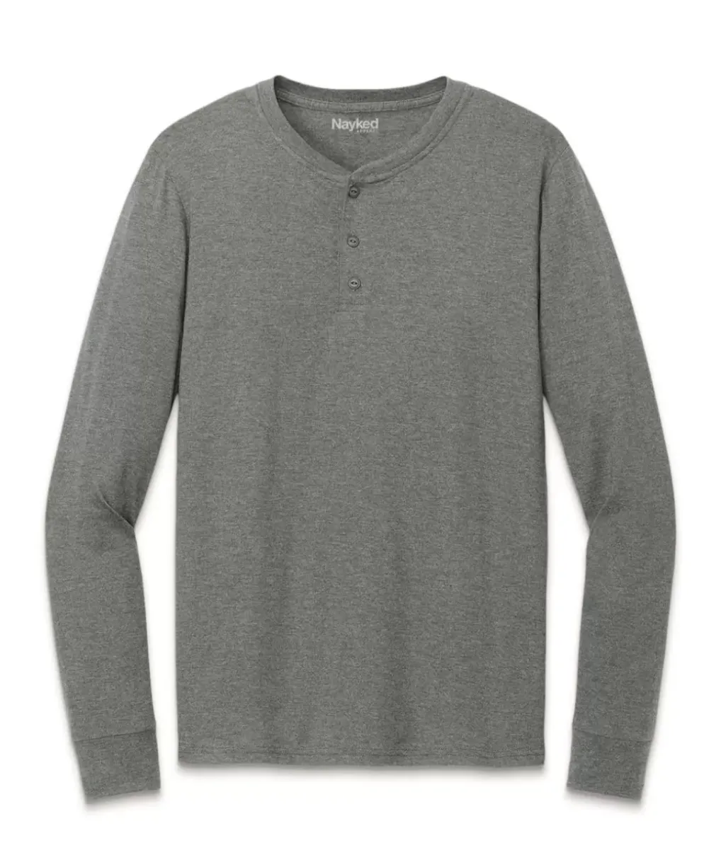 Fashion Nayked Apparel Men'S Ridiculously Soft Long Sleeve Henley
