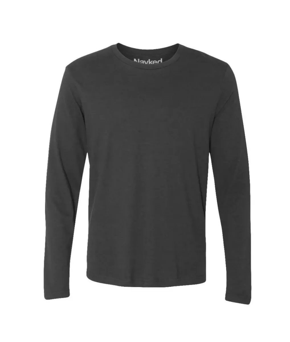 Best Nayked Apparel Men'S Ridiculously Soft Long Sleeve 100% Cotton T-Shirt