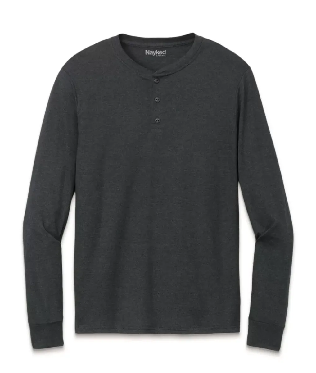 Hot Nayked Apparel Men'S Ridiculously Soft Long Sleeve Henley