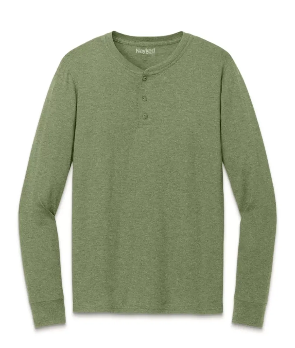 Hot Nayked Apparel Men'S Ridiculously Soft Long Sleeve Henley