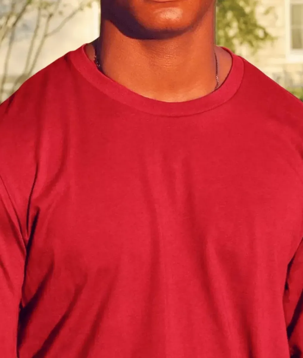 New Nayked Apparel Men'S Ridiculously Soft Long Sleeve 100% Cotton T-Shirt