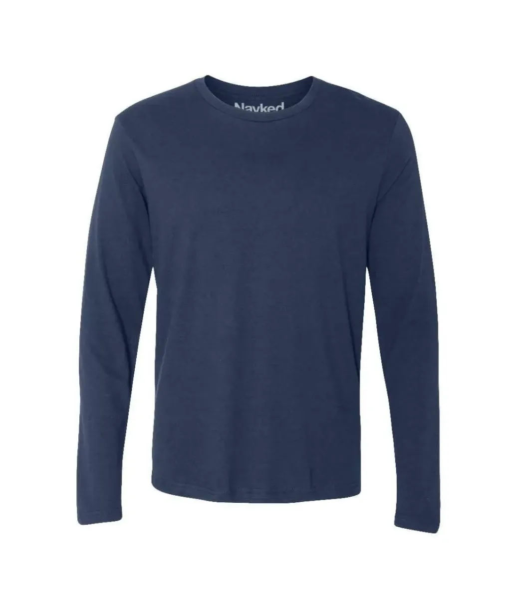 New Nayked Apparel Men'S Ridiculously Soft Long Sleeve 100% Cotton T-Shirt