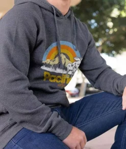 Clearance Nayked Apparel Men'S Ridiculously Soft Midweight Raglan Hooded Graphic Sweatshirt | Pacific Northwest