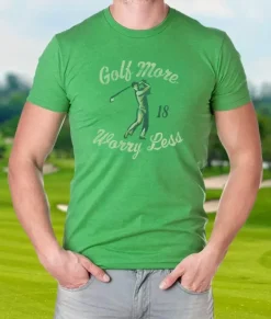 Outlet Nayked Apparel Men'S Ridiculously Soft Midweight Graphic T-Shirt | Golf More, Worry Less