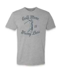 Outlet Nayked Apparel Men'S Ridiculously Soft Midweight Graphic T-Shirt | Golf More, Worry Less