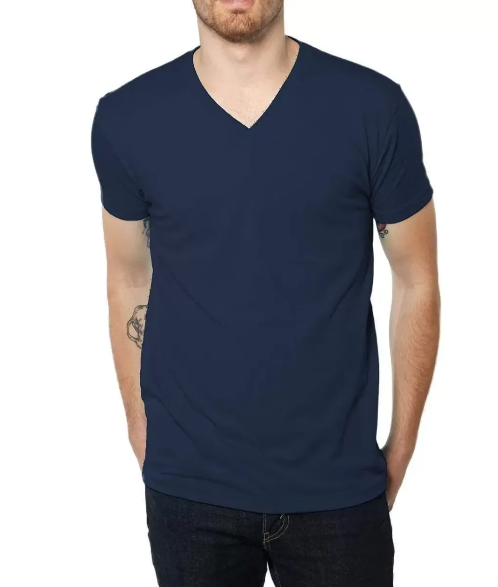 Online Nayked Apparel Men'S Ridiculously Soft Midweight V-Neck