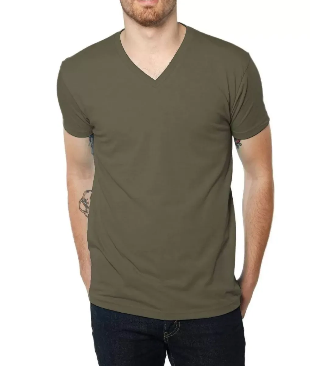 Online Nayked Apparel Men'S Ridiculously Soft Midweight V-Neck
