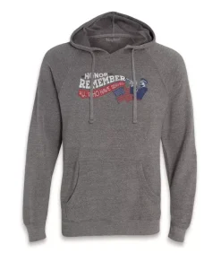 Clearance Nayked Apparel Men'S Ridiculously Soft Midweight Raglan Hooded Graphic Sweatshirt | Honor And Remember