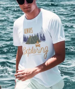 Hot Nayked Apparel Men'S Ridiculously Soft Midweight Graphic Tee | Always Exploring