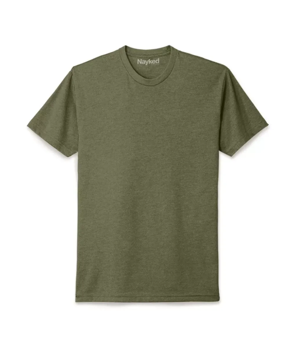 Online Nayked Apparel Men'S Ridiculously Soft Midweight Big Crew T-Shirt