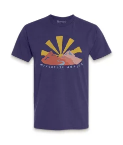 Discount Nayked Apparel Men'S Ridiculously Soft Midweight Graphic Tee | Adventure Awaits