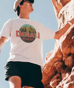 Hot Nayked Apparel Men'S Ridiculously Soft Midweight Graphic Tee | Denali National Park