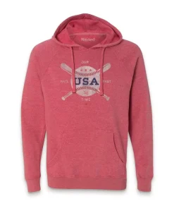 Online Nayked Apparel Men'S Ridiculously Soft Midweight Raglan Hooded Sweatshirt | Vintage Baseball Graphic